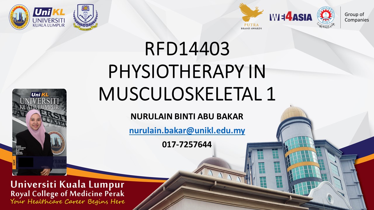 RFD14403 - PHYSIOTHERAPY IN MUSCULOSKELETAL 1
