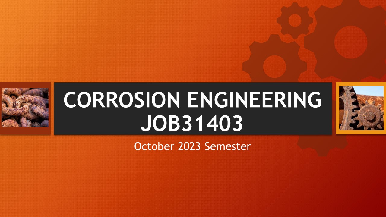 JOB31403 - CORROSION ENGINEERING
